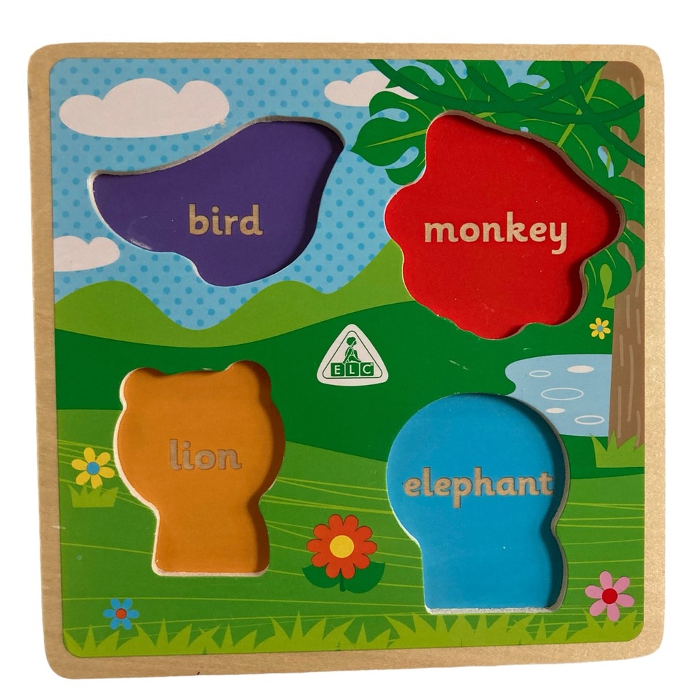 ELC Early Learning Centre Kids Touch & Feel Wooden Animal Puzzle Just Play 8" - Picture 2 of 8